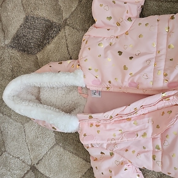 Nwot The Children’s Place Girls Heart Snowsuit - Picture 2 of 4